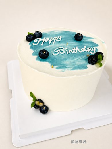 蓝莓晕染生日蛋糕 (1105)