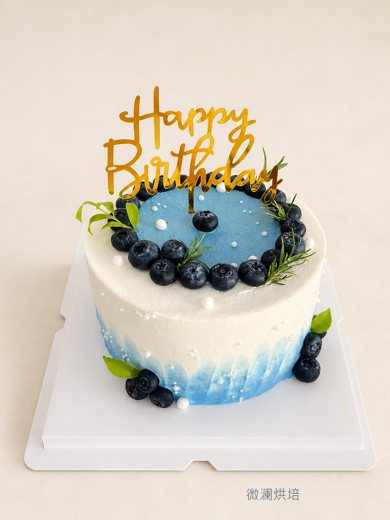 蓝莓主题生日蛋糕 (1108)