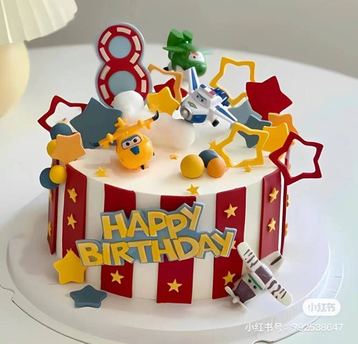 超级飞侠生日蛋糕 (1027)