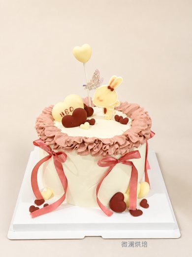 萌兔爱心生日蛋糕 (1093)