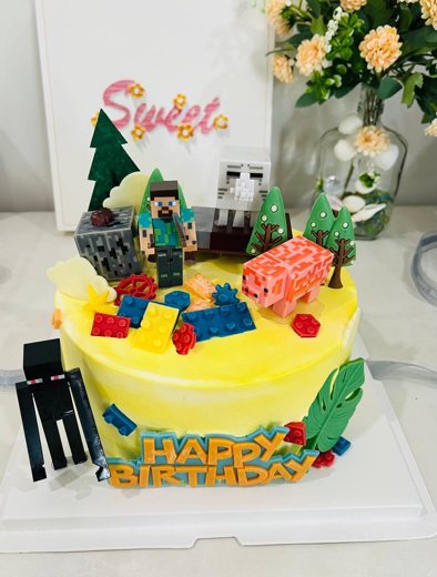 我的世界主题生日蛋糕 (1030)