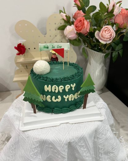 高尔夫主题新年蛋糕 (1004)