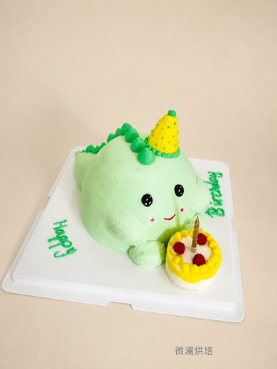 呆萌小恐龙生日蛋糕 (1080)