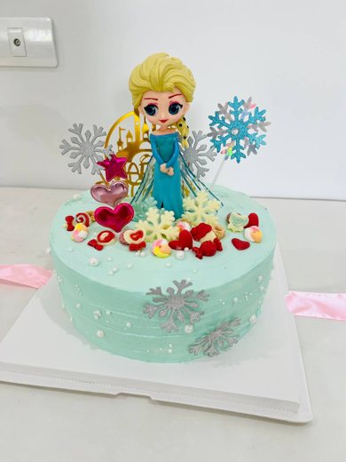 冰雪艾莎奶油蛋糕 (1082)