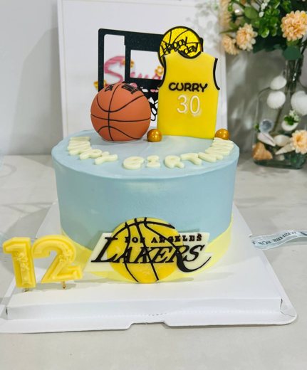 篮球主题生日蛋糕 (1018)