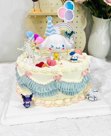玉桂狗主题生日蛋糕 (1062)
