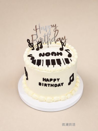 音乐主题生日蛋糕 (1107)