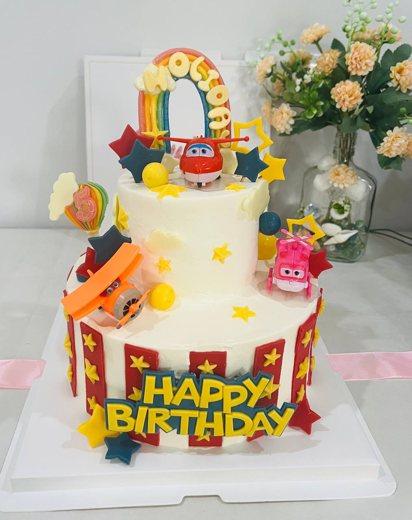 超级飞侠双层生日蛋糕 (1026)