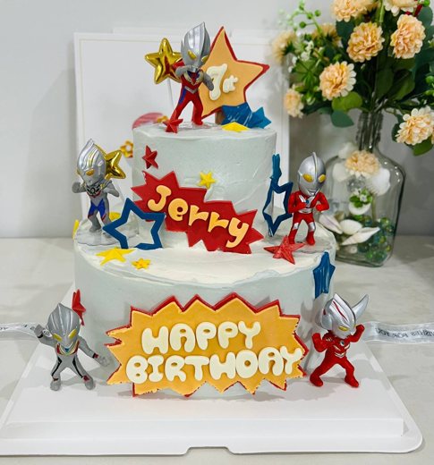奥特曼主题生日蛋糕 (1052)